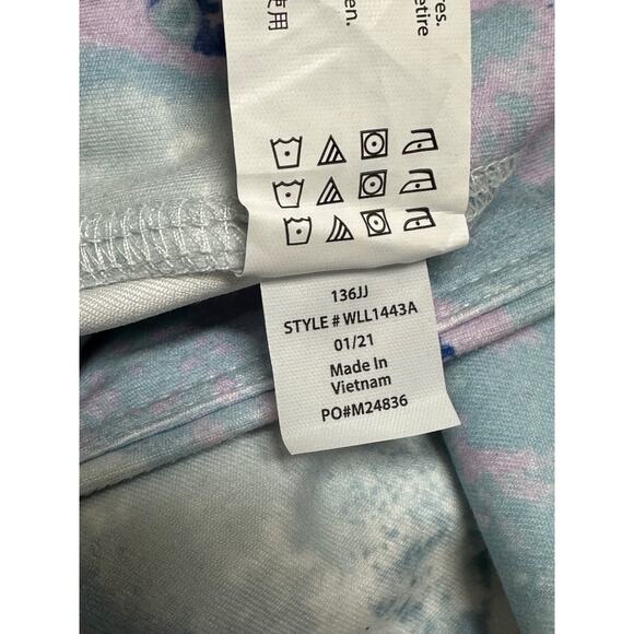 Wildfox Leggings Womens XL Watercolor Spill Tie Dye High Rise Cropped Workout - Picture 8 of 11